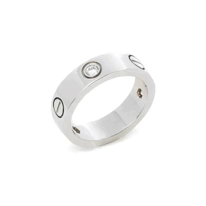[BLUE TEARS]LOVE RING 5.5MM 3 DIAMONDS SILVER