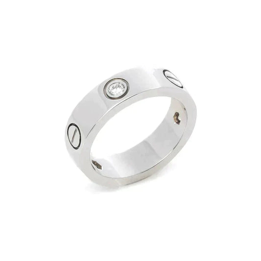 [BLUE TEARS]LOVE RING 5.5MM 3 DIAMONDS SILVER