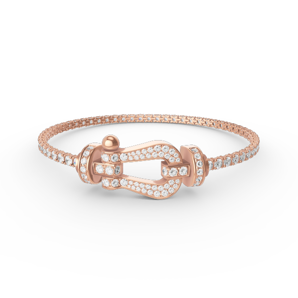 [BLUE TEARS]FORCE  LARGE HORSESHOE FULL DIAMOND TENNIS BRACELET