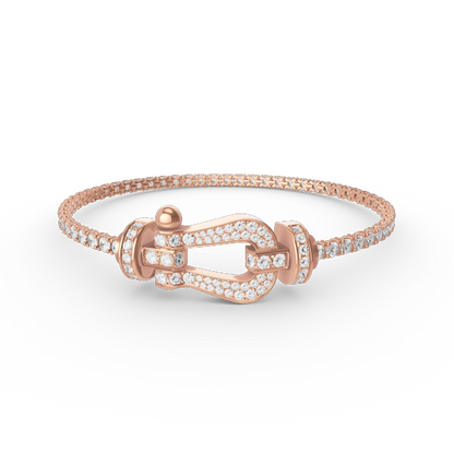 [BLUE TEARS]FORCE  LARGE HORSESHOE FULL DIAMOND TENNIS BRACELET