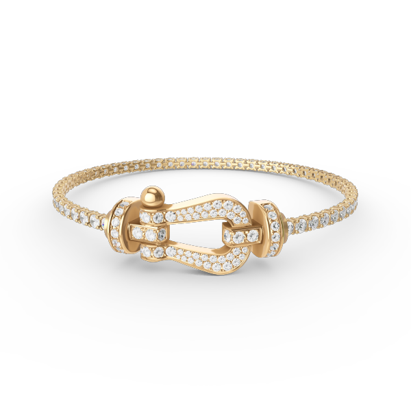 [BLUE TEARS]FORCE  LARGE HORSESHOE FULL DIAMOND TENNIS BRACELET