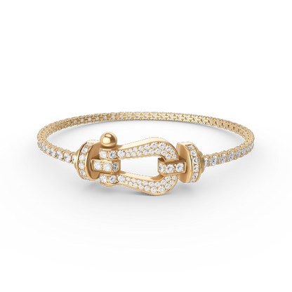 [BLUE TEARS]FORCE  LARGE HORSESHOE FULL DIAMOND TENNIS BRACELET