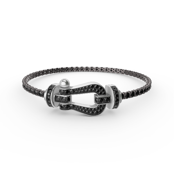 [BLUE TEARS]FORCE  LARGE HORSESHOE FULL DIAMOND TENNIS BRACELET